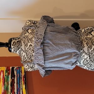 AEO Cropped Gingham Tank Top